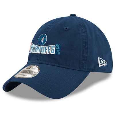 Casquette ajustable 9TWENTY bleu marine des Minnesota Timberwolves pour homme, Playoffs NBA 2025, New Era