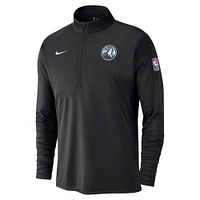 Men's Nike Black Minnesota Timberwolves 2024/25 City Edition Authentic Coaches Performance Half-Zip Top