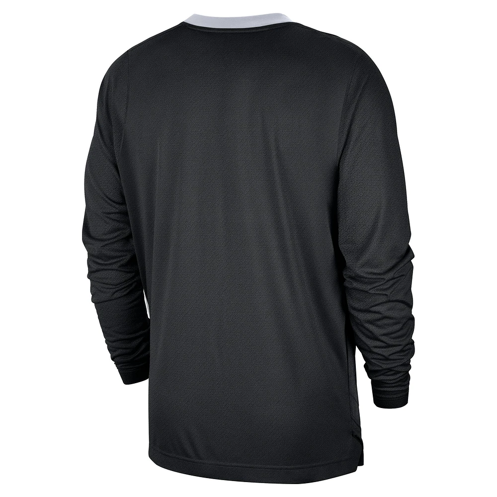 T-shirt de tir à manches longues Nike pour homme Minnesota Timberwolves 2024/25 City Edition Authentic Pregame Performance Black