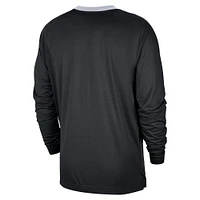 T-shirt de tir à manches longues Nike pour homme Minnesota Timberwolves 2024/25 City Edition Authentic Pregame Performance Black