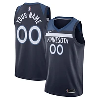 Men's Nike Navy Minnesota Timberwolves - Swingman Custom Jersey Icon Edition