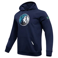 Men's Pro Standard Navy Minnesota Timberwolves Split Logo Pullover Hoodie