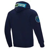 Men's Pro Standard Navy Minnesota Timberwolves Split Logo Pullover Hoodie