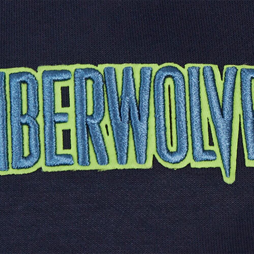 Men's Pro Standard Navy Minnesota Timberwolves Split Logo Pullover Hoodie