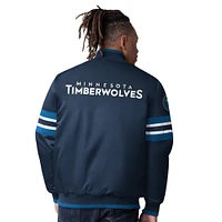 Veste en satin bleu Starter Scout Varsity pour homme des Timberwolves du Minnesota