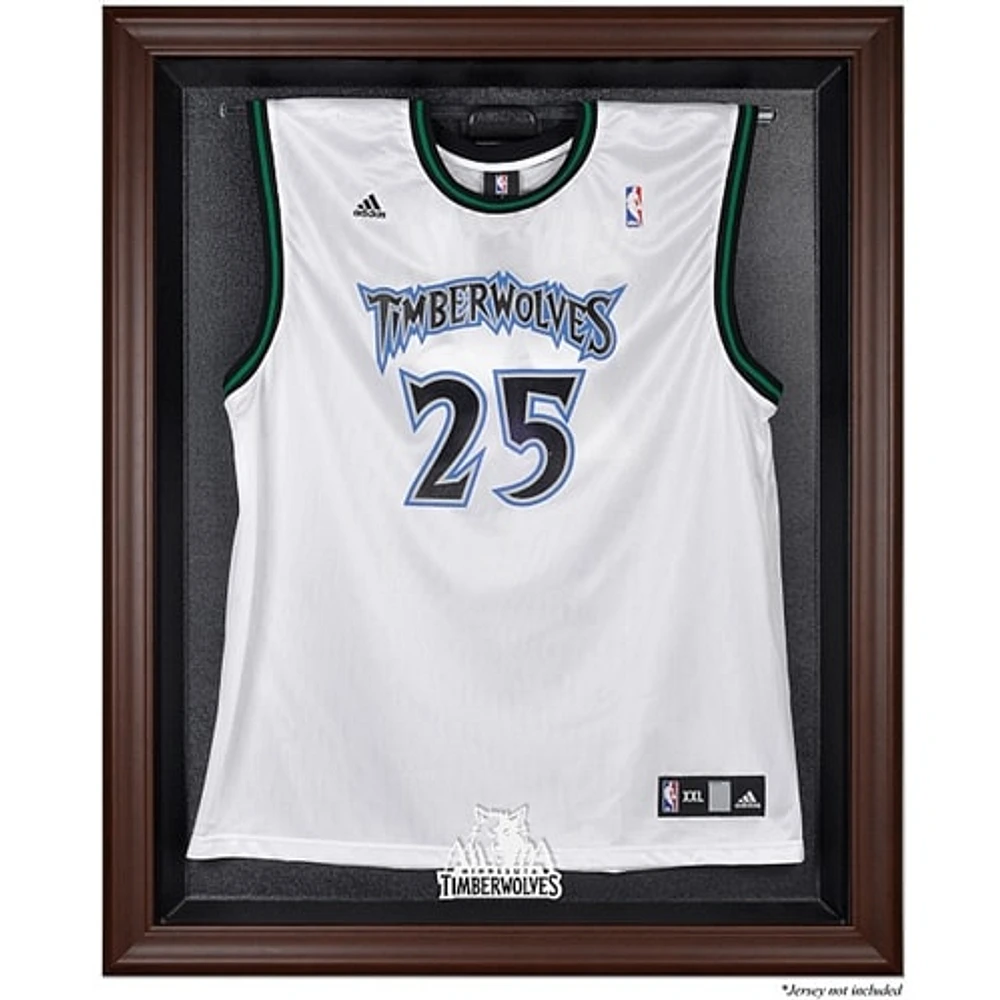 Minnesota Timberwolves (2008-2017) Brown Framed Jersey Display Case