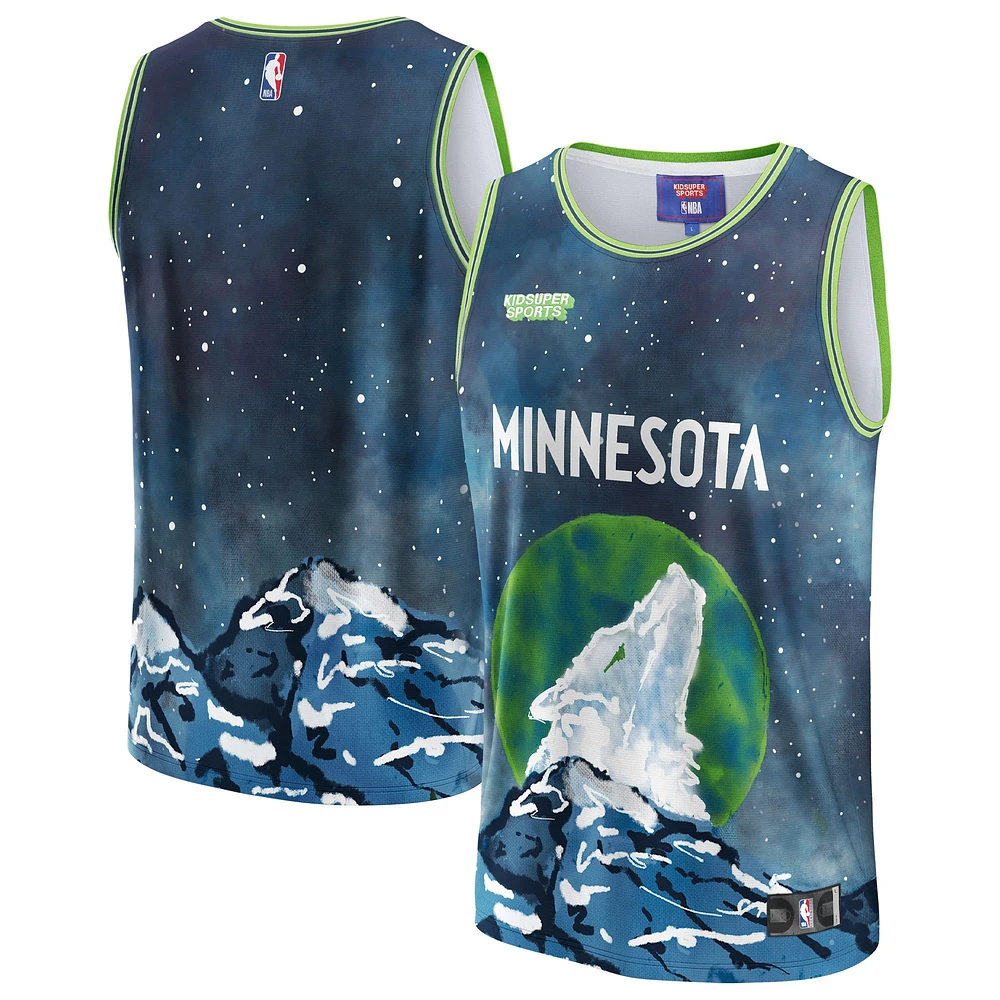 Maillot unisexe NBA & KidSuper Studios by Fanatics bleu Minnesota Timberwolves Hometown