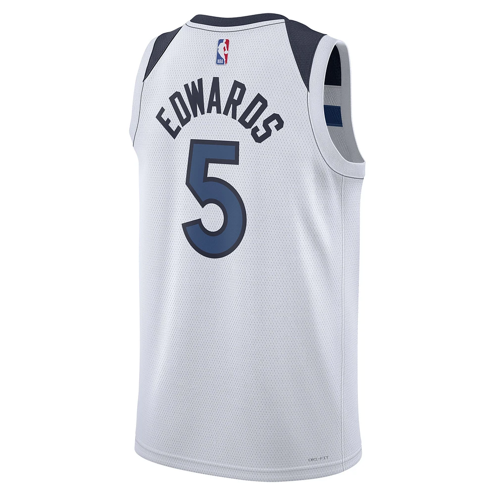 Unisex Nike Anthony Edwards White Minnesota Timberwolves Swingman Jersey - Association Edition