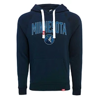 Unisex Sportiqe Navy Minnesota Timberwolves Olsen Super Soft Tri-Blend Raglan Pullover Hoodie