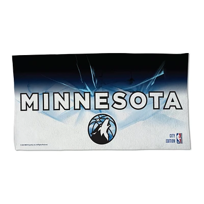 Serviette de plage simple face WinCraft Minnesota Timberwolves 2024/25 City Edition On Court 22'' x 42''