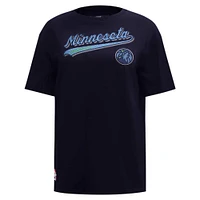 Women's Pro Standard Navy Minnesota Timberwolves Script Boyfriend T-Shirt