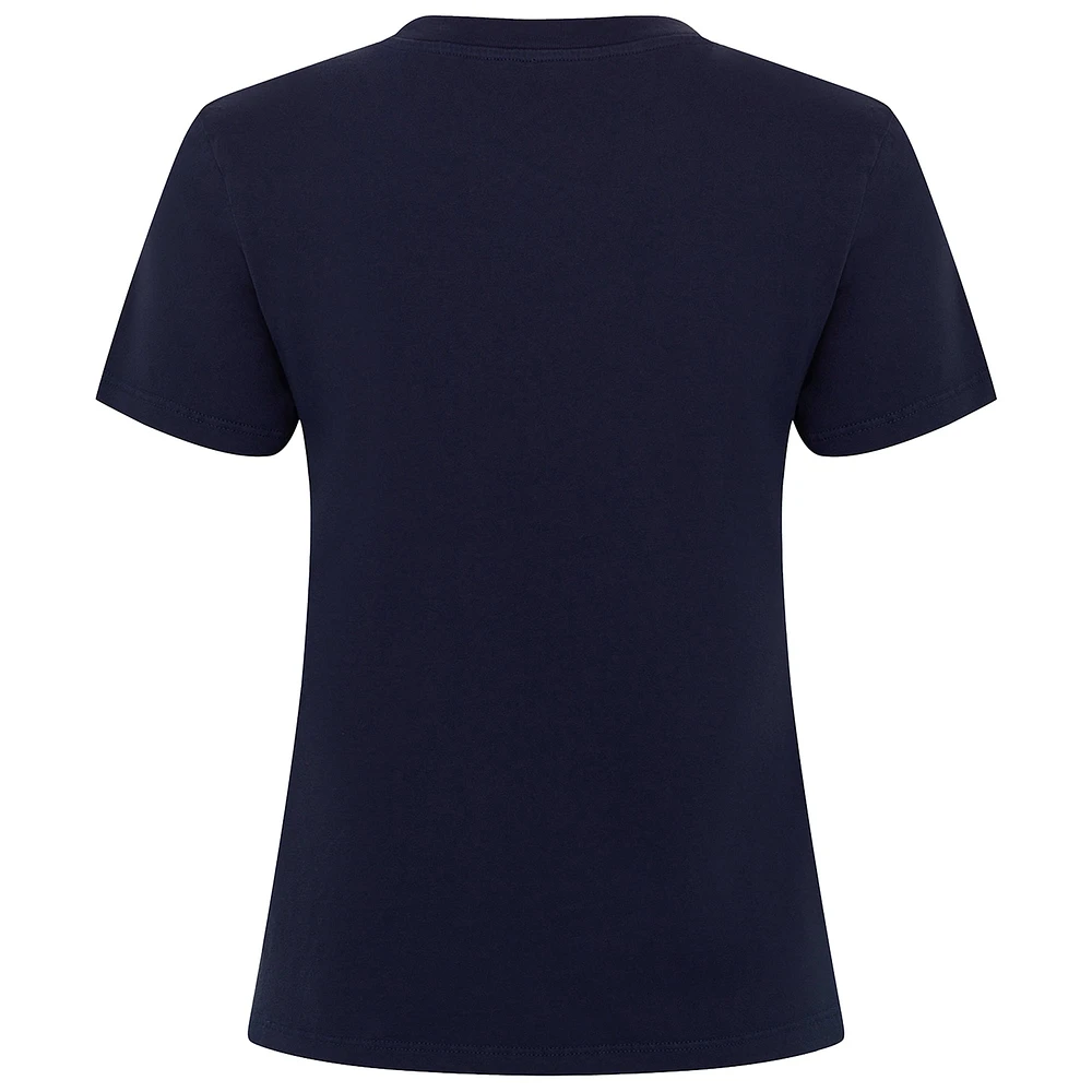 Women's Sportiqe  Navy Minnesota Timberwolves Arcadia Boxy T-Shirt
