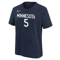 Youth Anthony Edwards Navy Minnesota Timberwolves Icon Name & Number T-Shirt