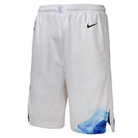 Youth Nike  White Minnesota Timberwolves 2024/25 City Edition Swingman Performance Shorts