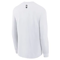 Youth Nike  White Minnesota Timberwolves 2024/25 City Edition Wordmark Performance Long Sleeve T-Shirt