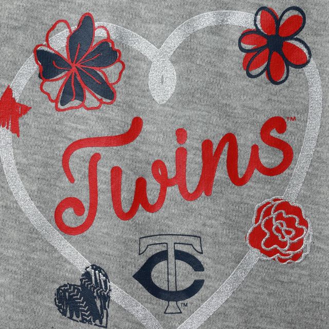 Lot de 3 bodys Minnesota Twins Batter Up pour nouveau-nés et bébés bleu marine/rouge/gris chiné