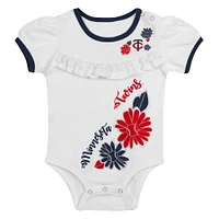 Infant  White Minnesota Twins Sweet Catcher 3-Piece Headband Skirt Set