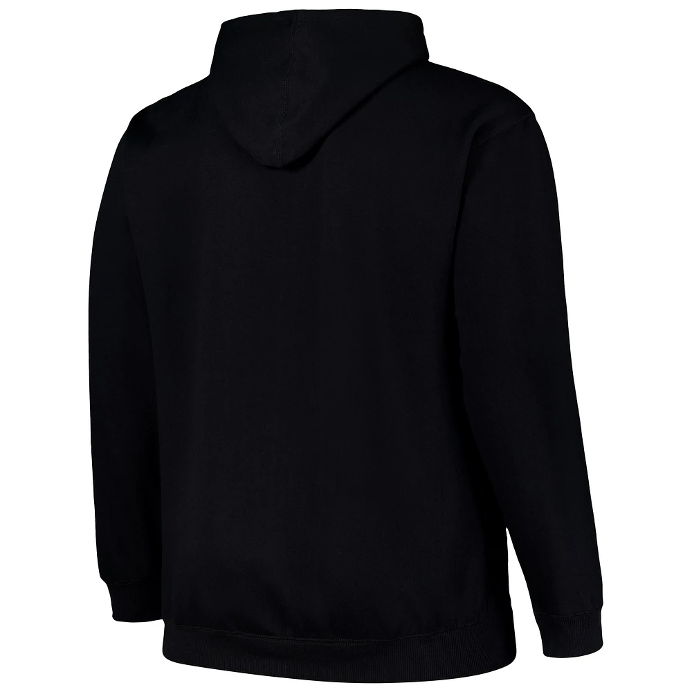 Men's  Black Minnesota Twins Stack Fleece Pullover Hoodie