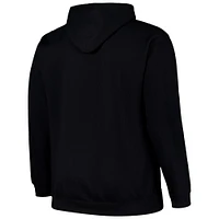 Men's  Black Minnesota Twins Stack Fleece Pullover Hoodie