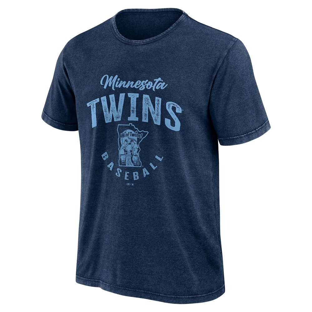 Men's Darius Rucker Collection by Fanatics Navy Minnesota Twins Cooperstown Washed T-Shirt