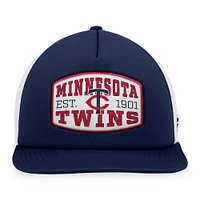 Men's Fanatics  Navy Minnesota Twins Foam Front Patch Trucker Snapback Hat