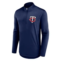 Men's Fanatics Navy Minnesota Twins Tough Minded Lightweight Quarter-Zip Pullover