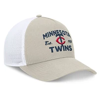 Men's Fanatics Stone Minnesota Twins A-Frame Trucker Adjustable Hat