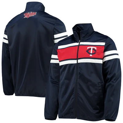 Men's G-III Sports by Carl Banks Navy/Red Minnesota Twins Power Pitcher Full-Zip Track Jacket