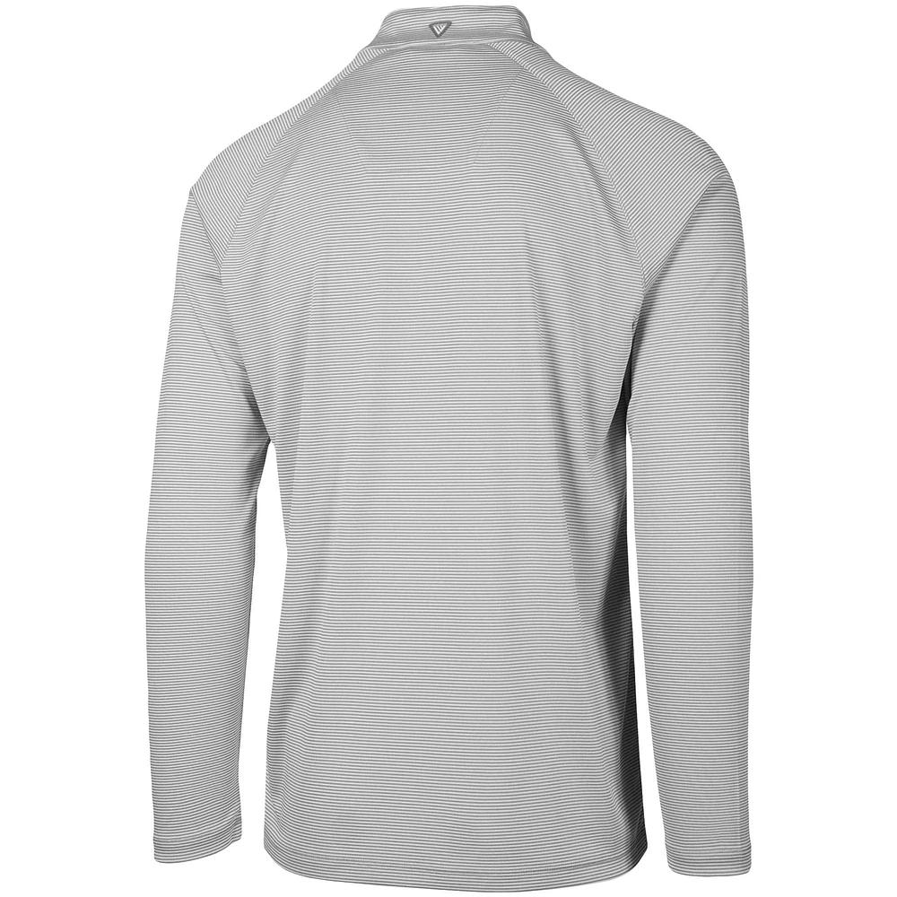 Men's Levelwear Gray Minnesota Twins Orion Historic Logo Raglan Quarter-Zip Jacket