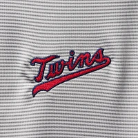 Men's Levelwear Gray Minnesota Twins Orion Historic Logo Raglan Quarter-Zip Jacket