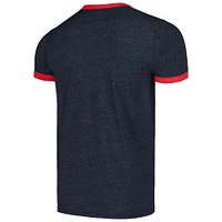 Men's Majestic Threads Navy Minnesota Twins Ringer Tri-Blend T-Shirt