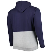 Men's Navy/White Minnesota Twins Big & Tall Fleece Half-Zip Hoodie
