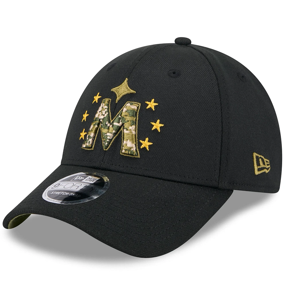 Men's New Era  Black Minnesota Twins 2024 Armed Forces Day 9FORTY Adjustable Hat