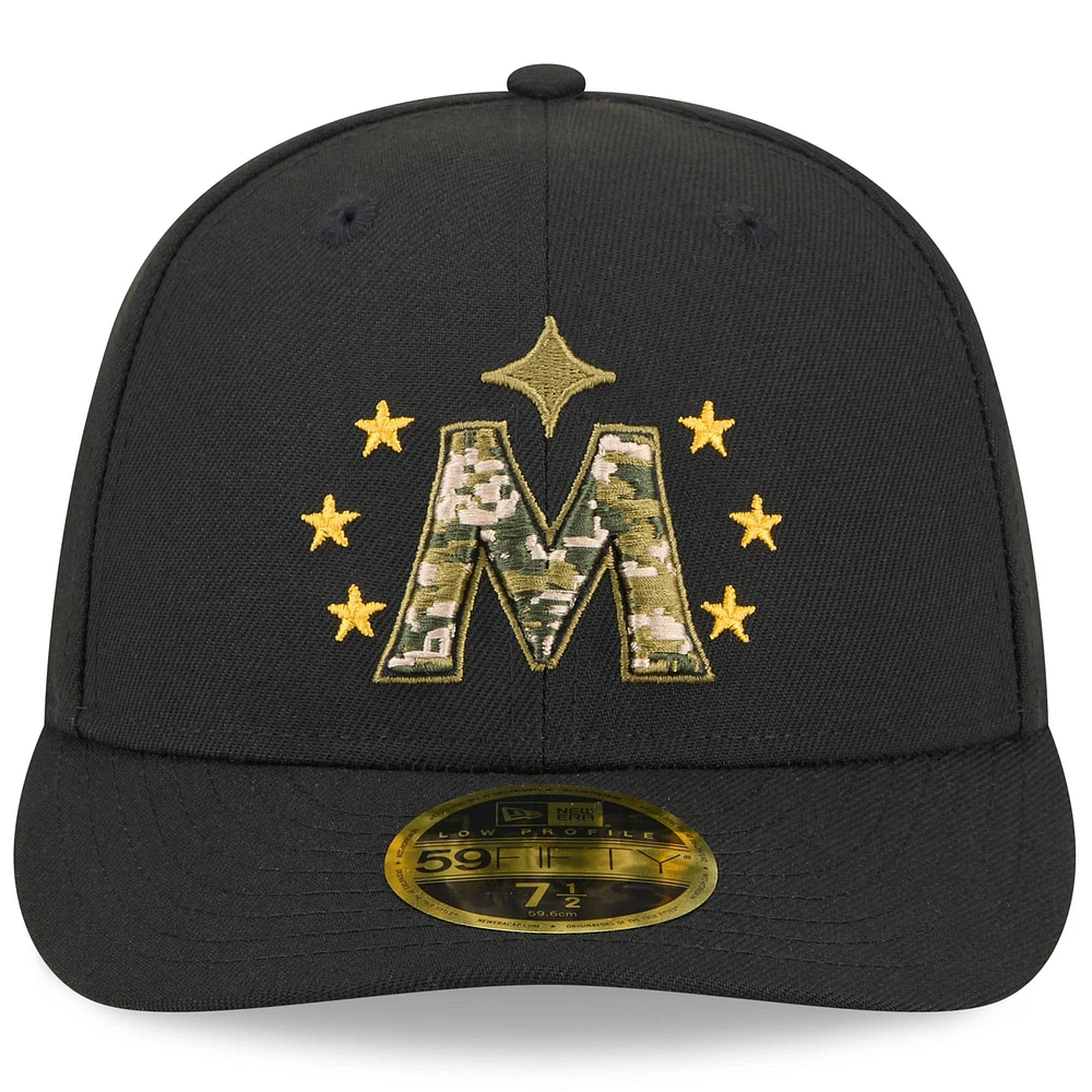 Men's New Era  Black Minnesota Twins 2024 Armed Forces Day Low Profile 59FIFTY Fitted Hat