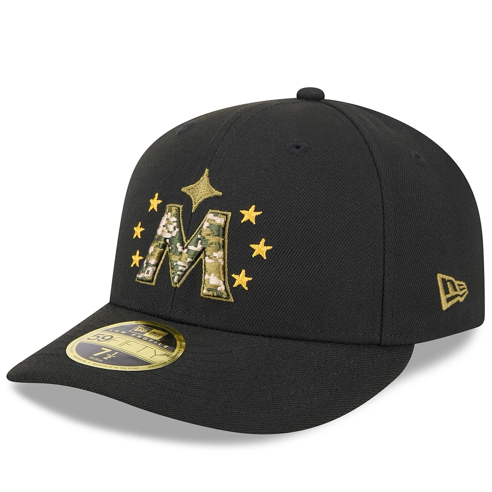 Men's New Era  Black Minnesota Twins 2024 Armed Forces Day Low Profile 59FIFTY Fitted Hat