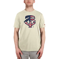 Men's New Era Cream Minnesota Twins Americana Flag Fill T-Shirt