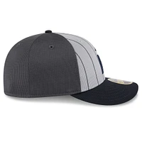 Men's New Era  Gray/Navy Minnesota Twins 2025 Batting Practice Low Profile 59FIFTY Fitted Hat