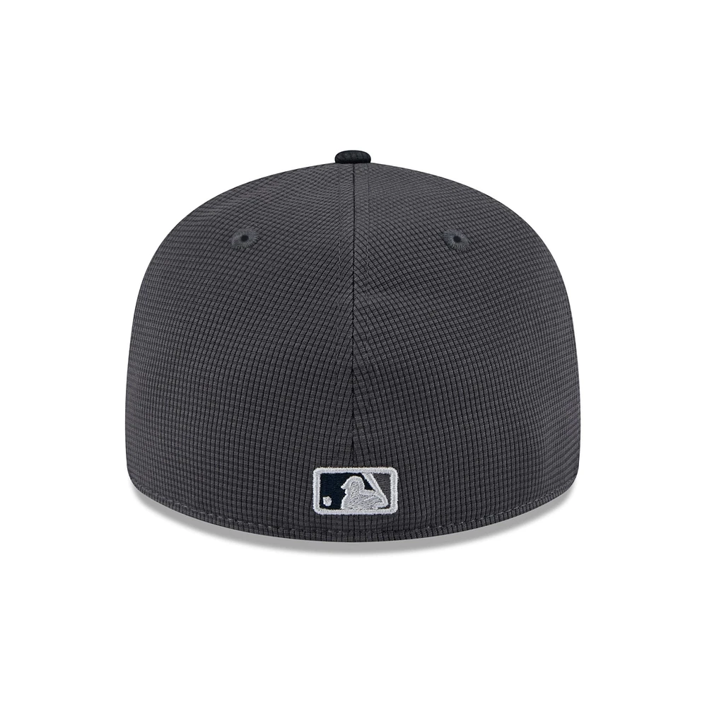 Men's New Era  Gray/Navy Minnesota Twins 2025 Batting Practice Low Profile 59FIFTY Fitted Hat