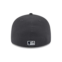 Men's New Era  Gray/Navy Minnesota Twins 2025 Batting Practice Low Profile 59FIFTY Fitted Hat