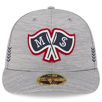 Men's New Era  Gray Minnesota Twins 2024 Clubhouse Low Profile 59FIFTY Fitted Hat