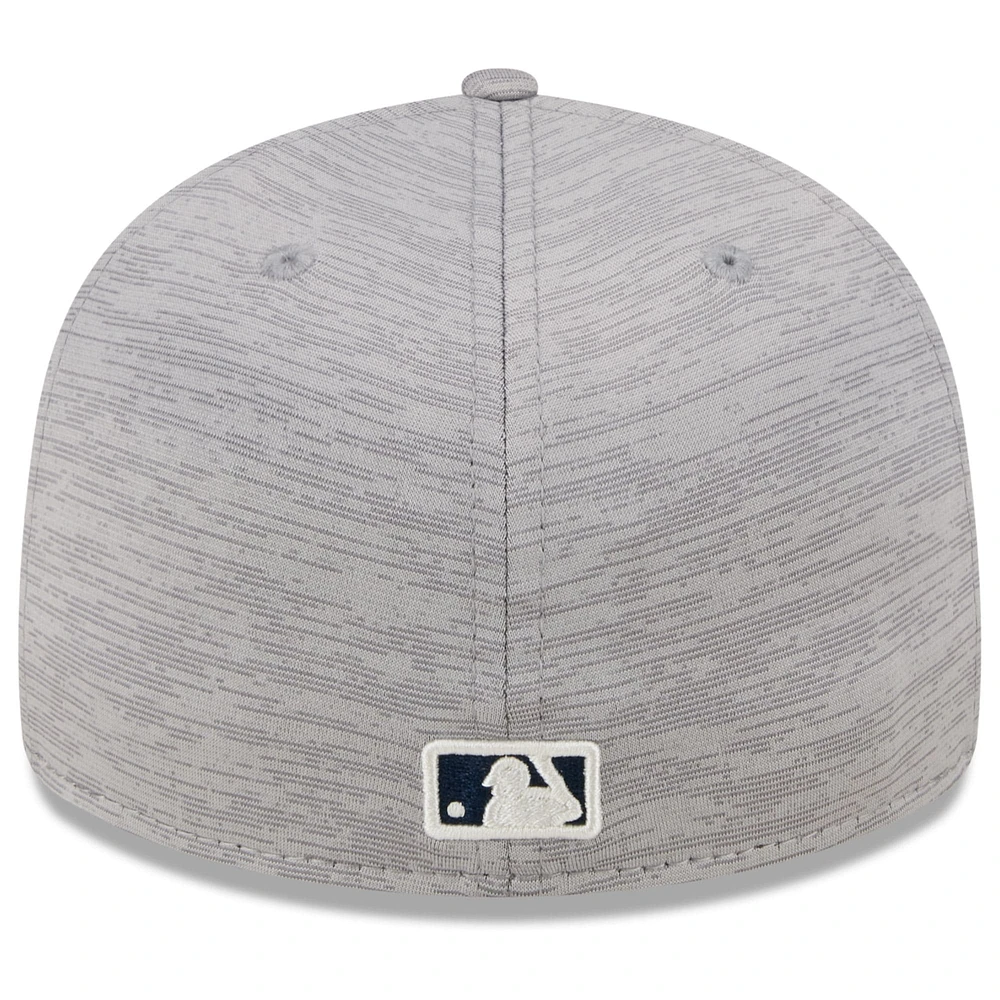 Men's New Era  Gray Minnesota Twins 2024 Clubhouse Low Profile 59FIFTY Fitted Hat