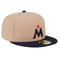 Men's New Era Khaki Minnesota Twins 59FIFTY Fitted Hat