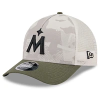 Men's New Era Light Beige/Olive Minnesota Twins 2025 Armed Forces Day 9FORTY M-Crown A-Frame Adjustable Hat