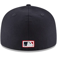 Men's New Era Navy Minnesota Twins Cooperstown Collection Wool 59FIFTY Fitted Hat