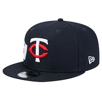 Men's New Era Navy Minnesota Twins Logo Strike 9FIFTY Snapback Hat