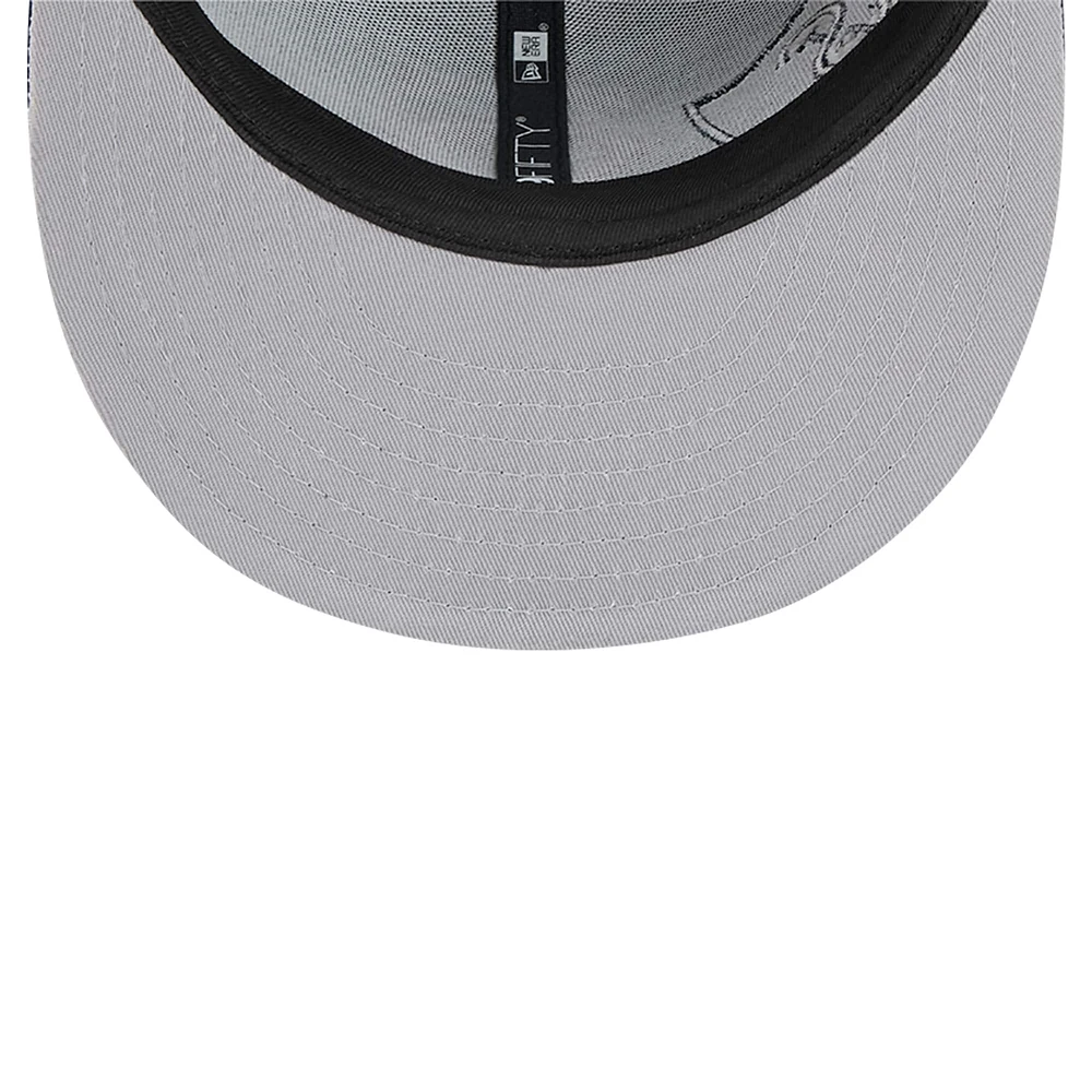 Men's New Era Navy Minnesota Twins Logo Strike 9FIFTY Snapback Hat