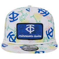Men's New Era White Minnesota Twins Islander Golfer Snapback Hat