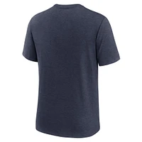 Men's Nike Heather Navy Minnesota Twins Logo Tri-Blend T-Shirt