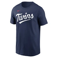 Men's Nike Navy Minnesota Twins Fuse Wordmark T-Shirt