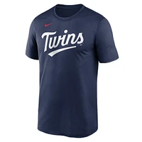 Men's Nike Navy Minnesota Twins Legend Fuse Wordmark T-Shirt